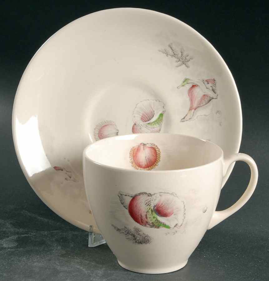 Romance of The Sea Flat Cup & Saucer Set by Johnson Brothers-1