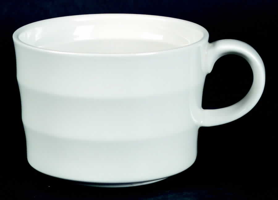 Roulette White Flat Cup by Johnson Brothers-1