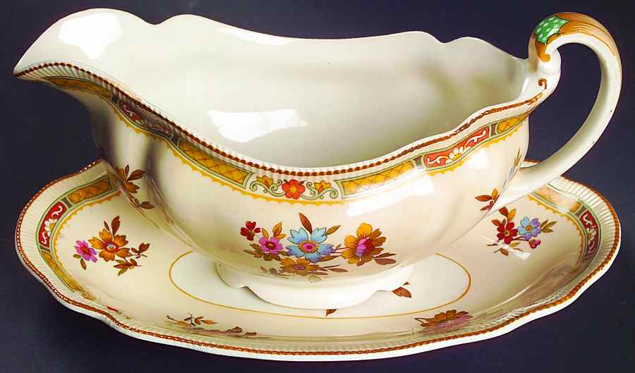Rouen Gravy Boat & Underplate by Johnson Brothers-1