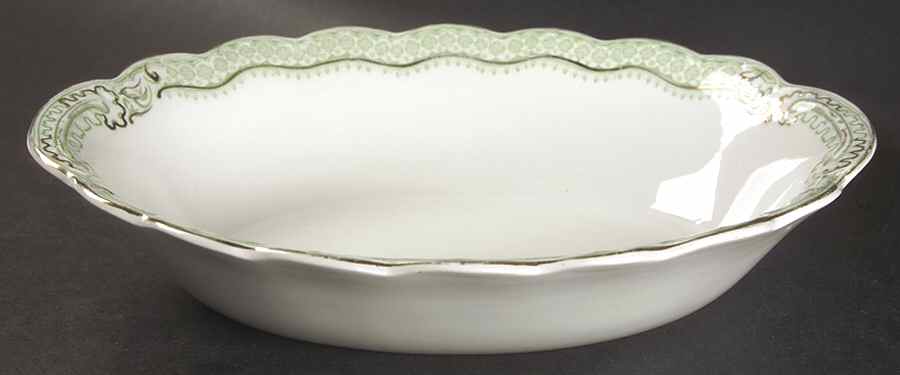 Ruth Green 9" Oval Vegetable Bowl by Johnson Brothers-1