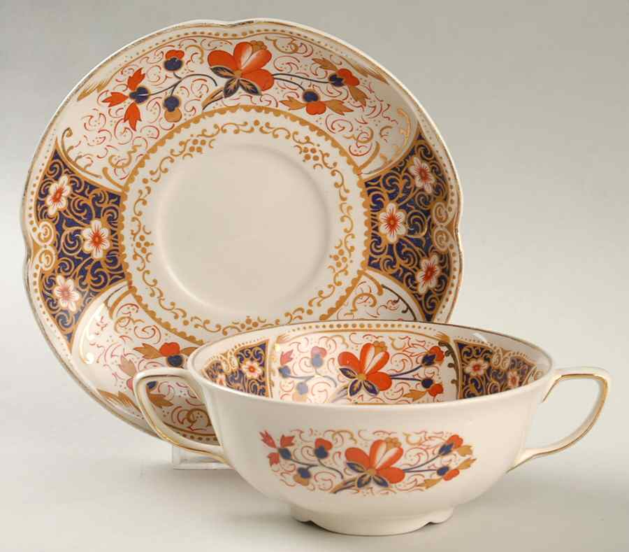 Rutland Flat Cream Soup Bowl & Saucer Set by Johnson Brothers-1