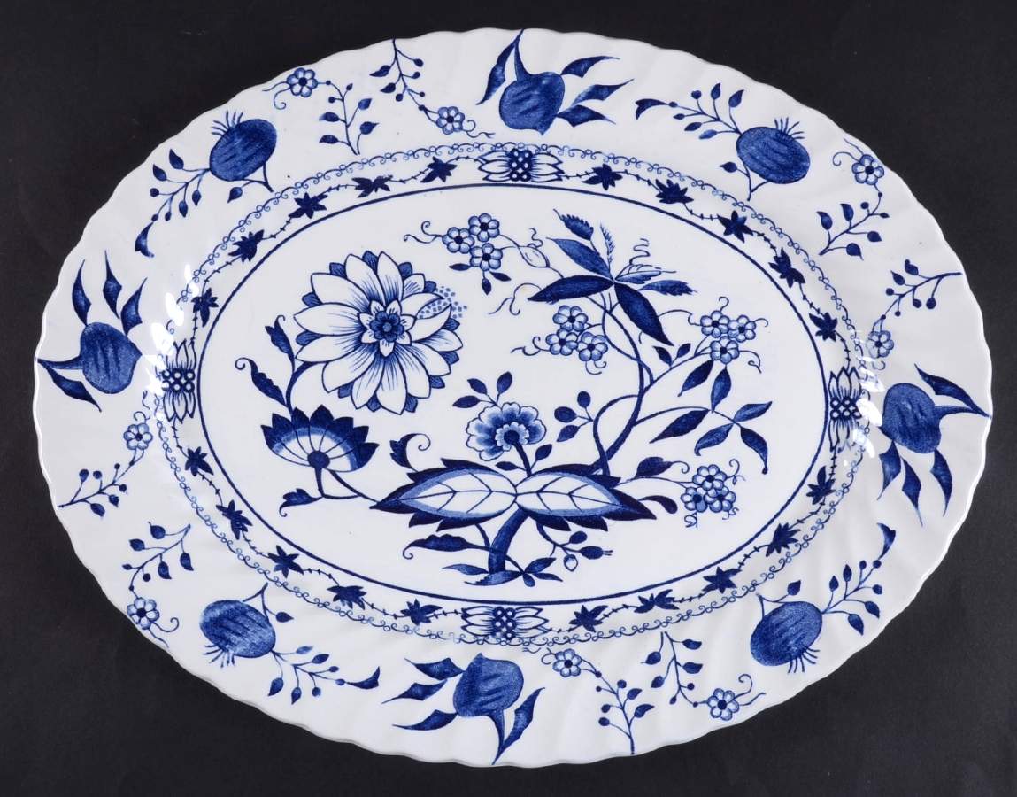 Saxony 13" Oval Serving Platter by Johnson Brothers-1