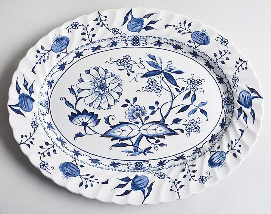 Saxony 11" Oval Serving Platter by Johnson Brothers-1