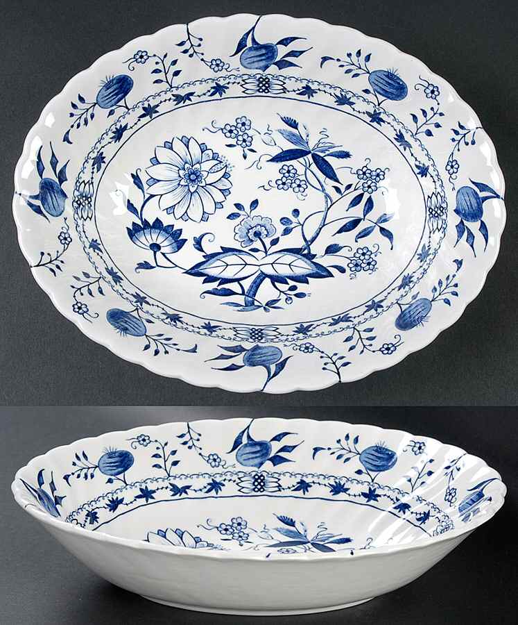 Saxony 9" Oval Vegetable Bowl by Johnson Brothers-1
