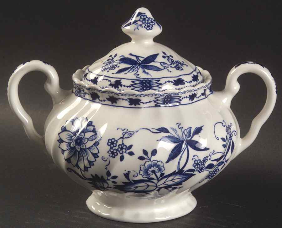 Saxony Sugar Bowl & Lid by Johnson Brothers-1