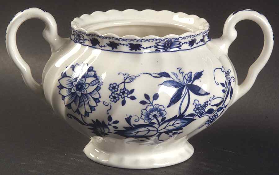 Saxony Sugar Bowl No Lid by Johnson Brothers-1