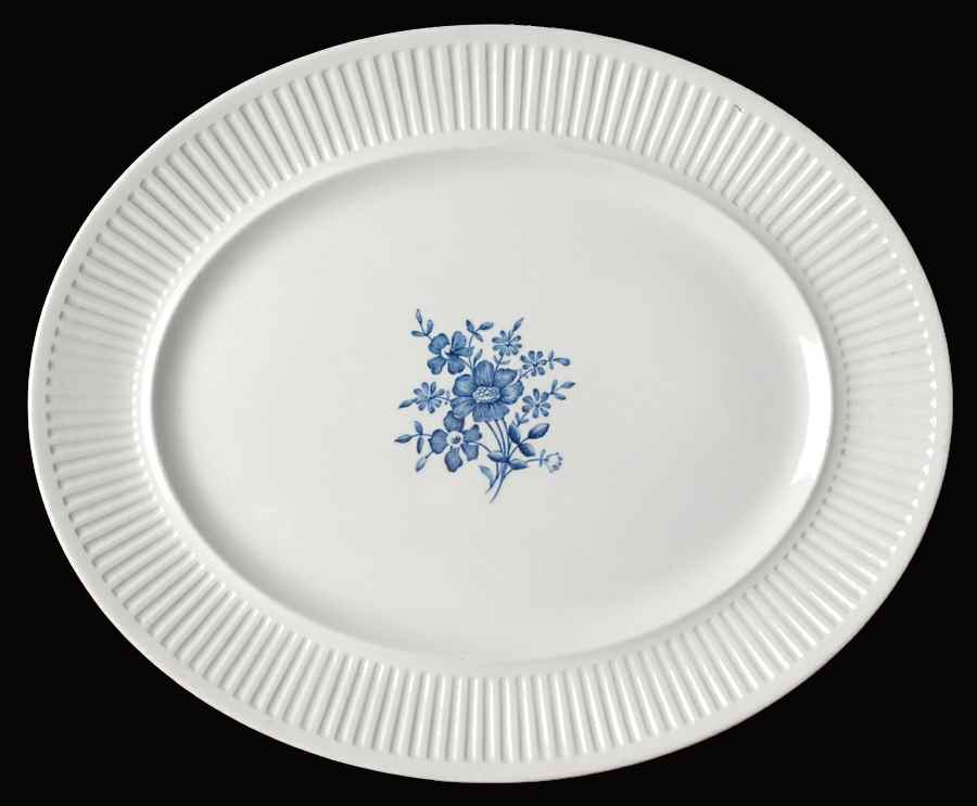 Scandia Blue 11" Oval Serving Platter by Johnson Brothers-1
