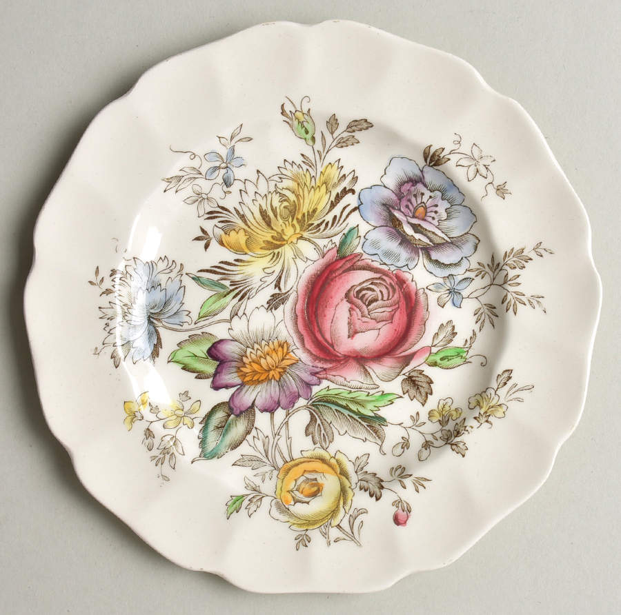 Sheraton (Floral Center) Bread & Butter Plate by Johnson Brothers-1