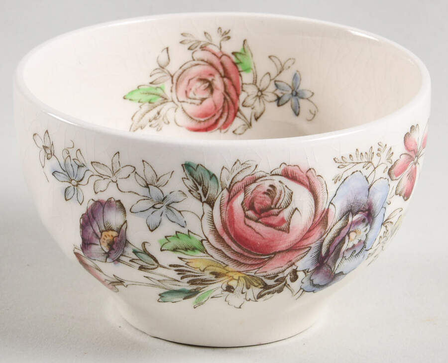 Sheraton (Floral Center) Mini Open Sugar Bowl by Johnson Brothers-1