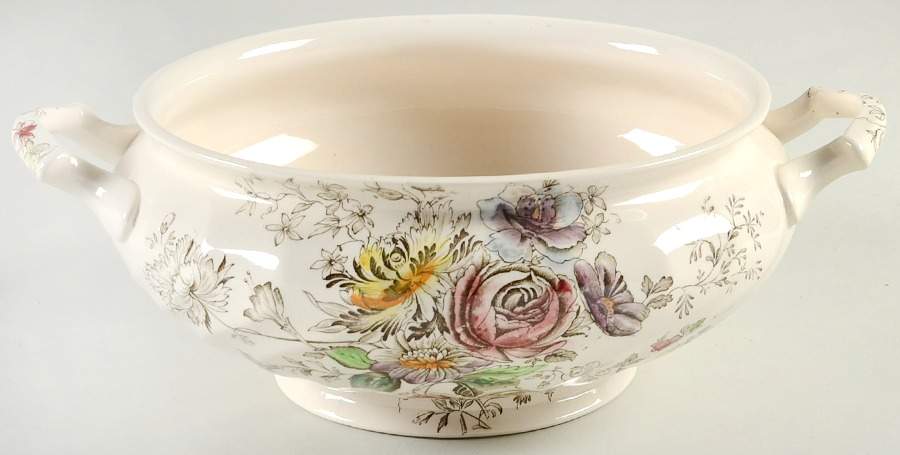Sheraton (Floral Center) Tureen No Lid by Johnson Brothers-1