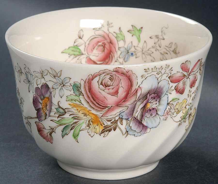 Sheraton (Floral Center) Open Sugar Bowl by Johnson Brothers-1