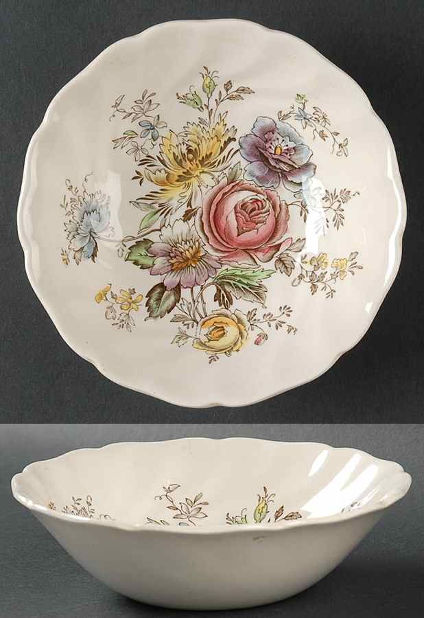 Sheraton (Floral Center) Coupe Cereal Bowl by Johnson Brothers-1