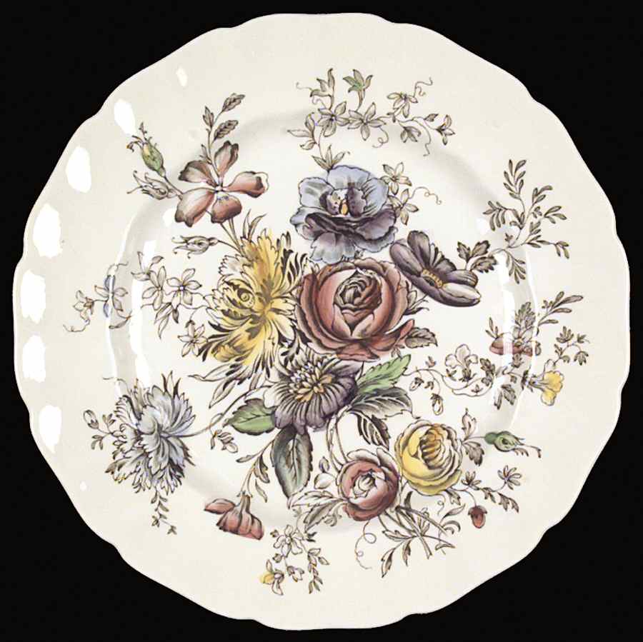 Sheraton (Floral Center) Large Dinner Plate by Johnson Brothers-1