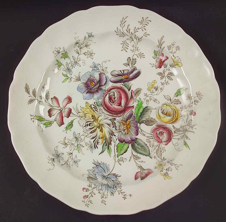 Sheraton (Floral Center) 12" Chop Plate (Round Platter) by Johnson Brothers-1
