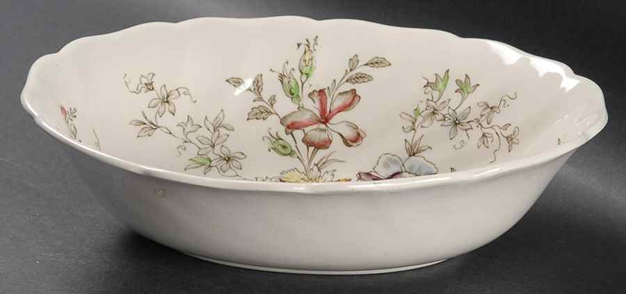 Sheraton (Floral Center) 8" Oval Vegetable Bowl by Johnson Brothers-1