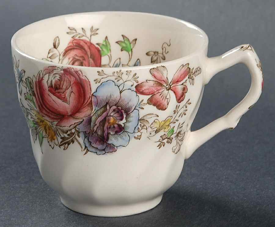 Sheraton (Floral Center) Flat Cup by Johnson Brothers-1
