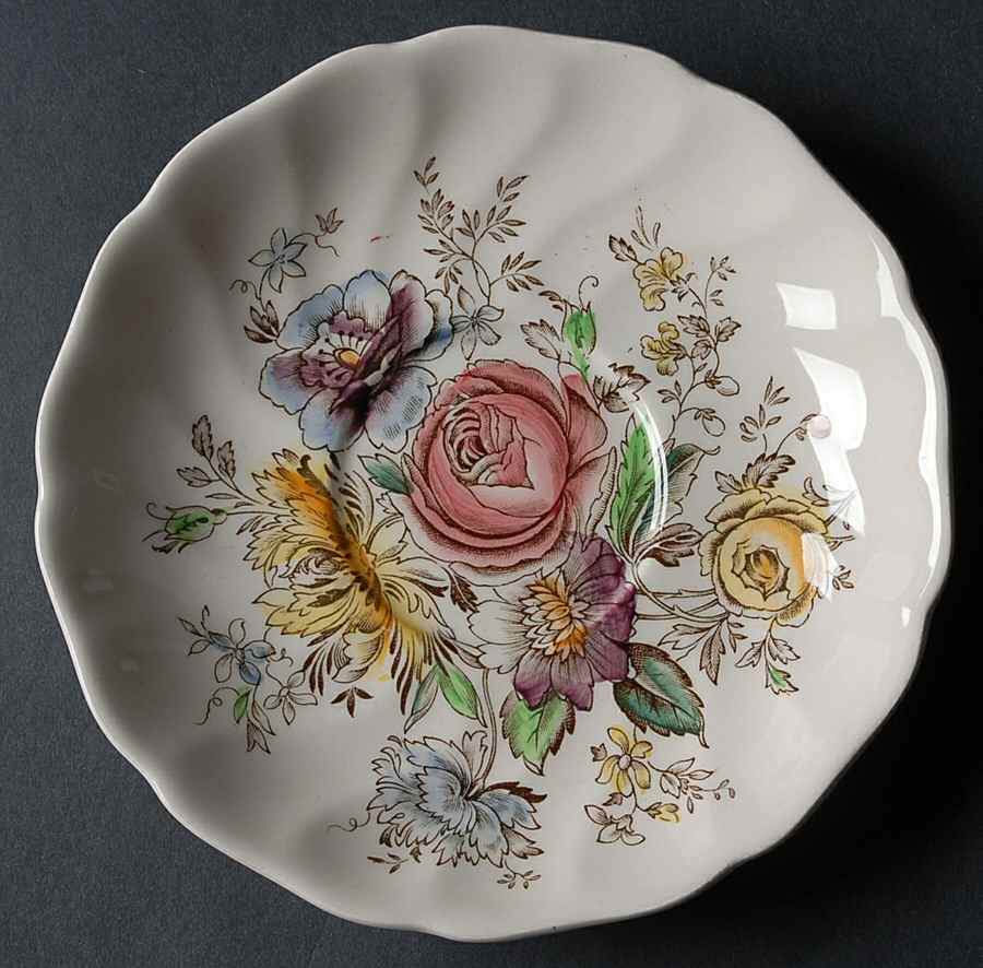 Sheraton (Floral Center) Saucer for Cream Soup Bowl by Johnson Brothers-1
