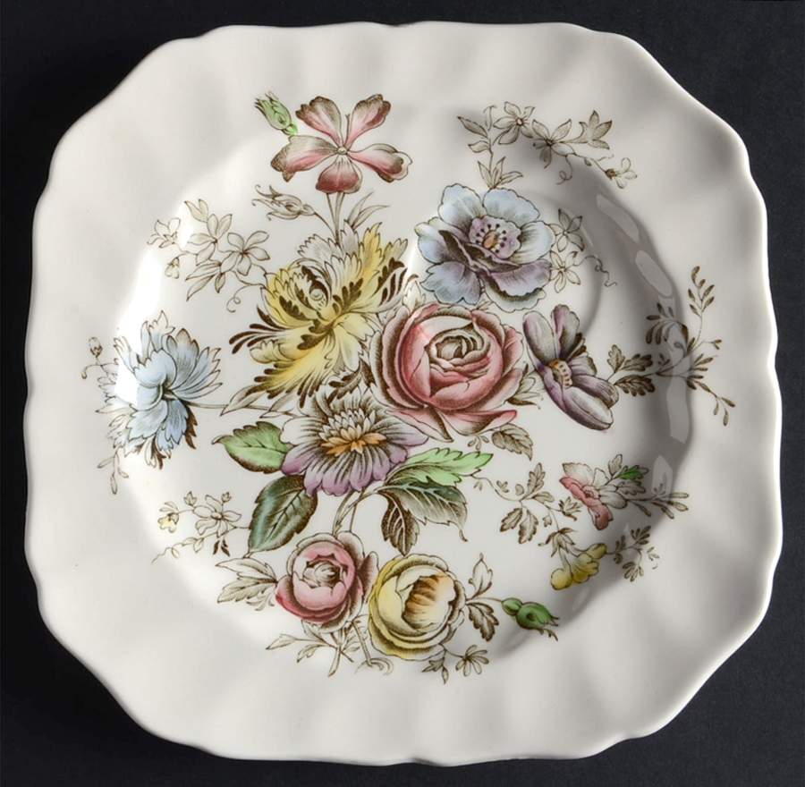 Sheraton (Floral Center) Snack Plate by Johnson Brothers-1