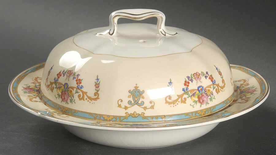 Sicily Round Covered Butter with Strainer by Johnson Brothers-1