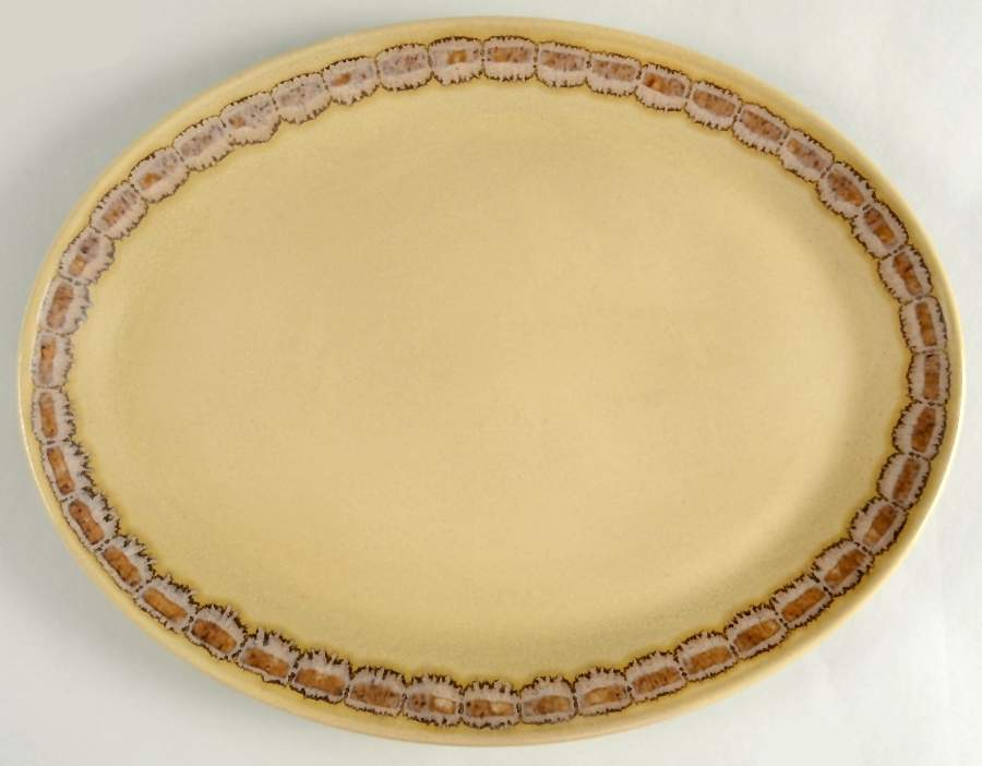 Sierra (Beige, Earthenware) 14" Oval Serving Platter by Johnson Brothers-1