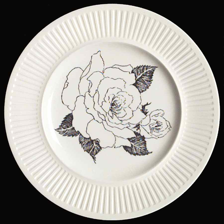 Silhouette (Ribbed, Rim) Dinner Plate by Johnson Brothers-1