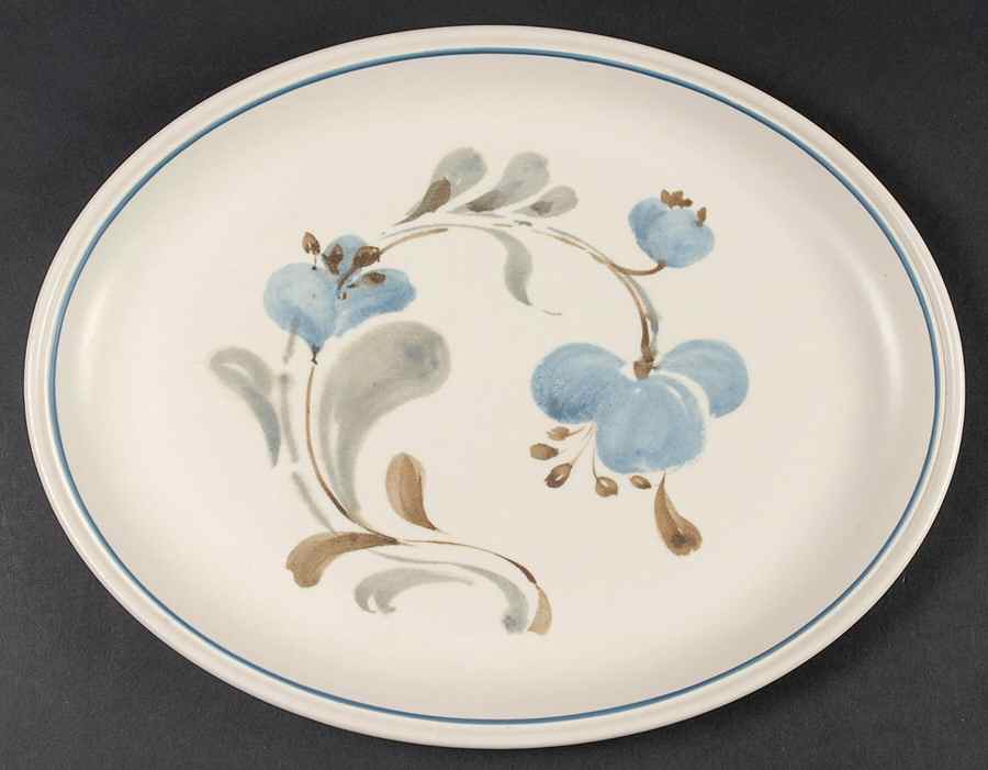 Sirocco Blue 14" Oval Serving Platter by Johnson Brothers-1