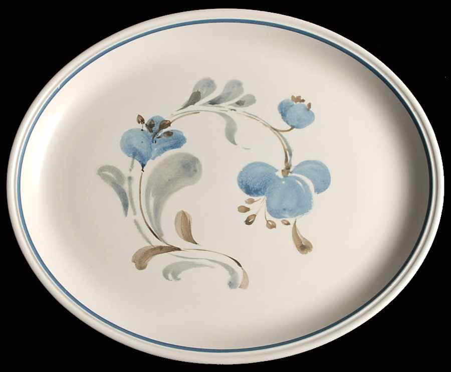 Sirocco Blue 15" Oval Serving Platter by Johnson Brothers-1