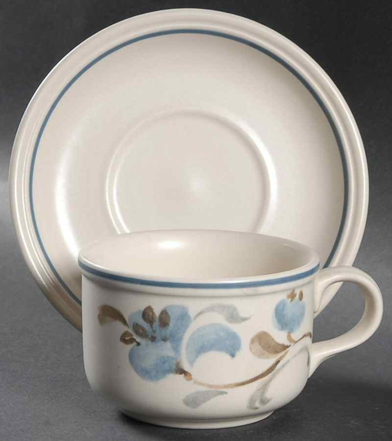Sirocco Blue Flat Cup & Saucer Set by Johnson Brothers-1