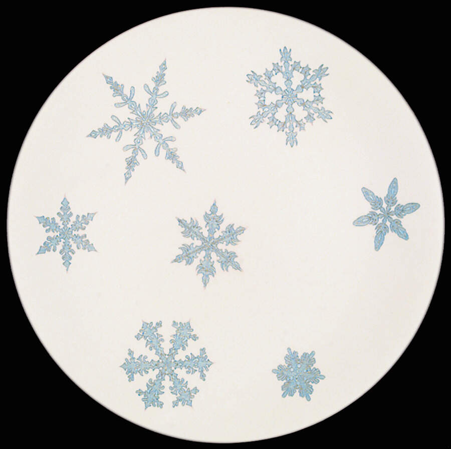 Snow Crystals Blue Dinner Plate by Johnson Brothers-1