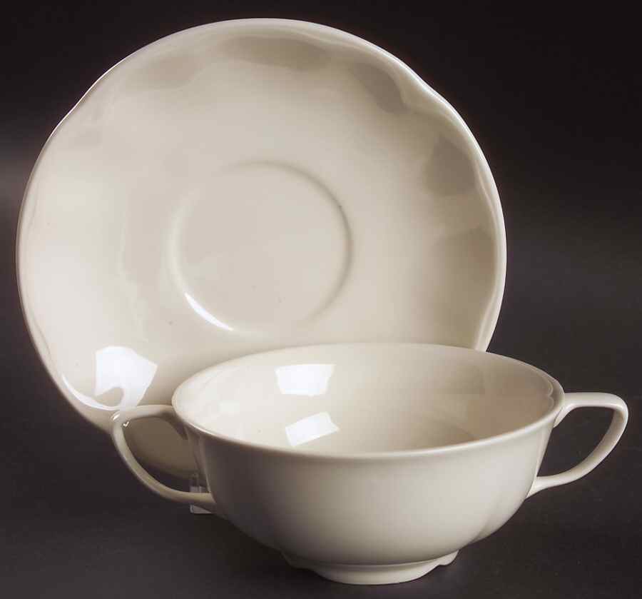 Sovereign Flat Cream Soup Bowl & Saucer Set by Johnson Brothers-1