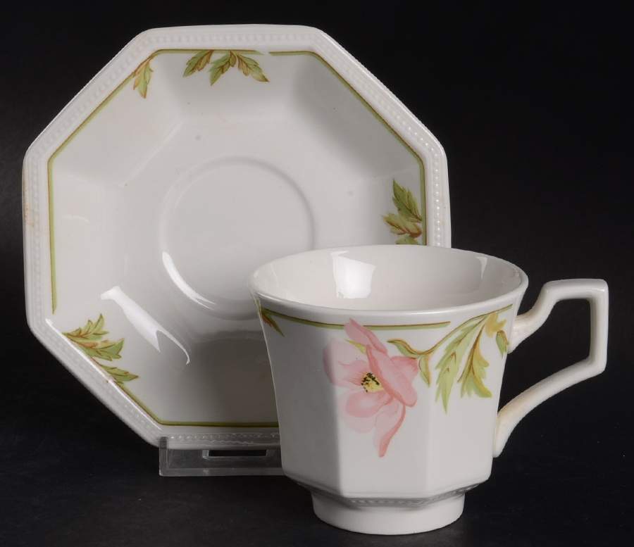 Spring Morning Flat Cup & Saucer Set by Johnson Brothers-1
