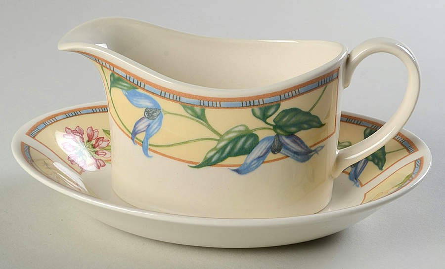 Spring Medley Gravy Boat & Underplate/Relish by Johnson Brothers-1