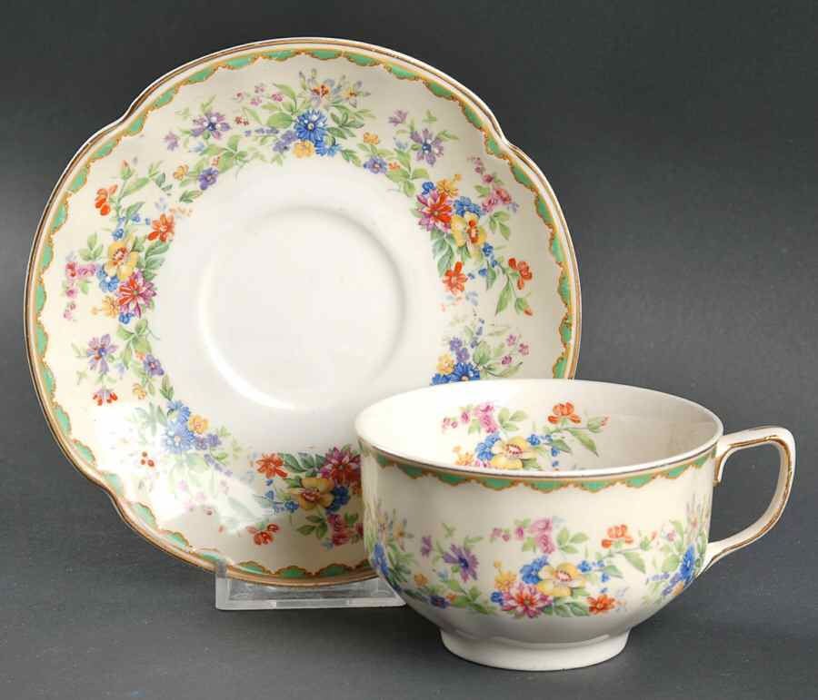 Springtime Flat Cup & Saucer Set by Johnson Brothers-1