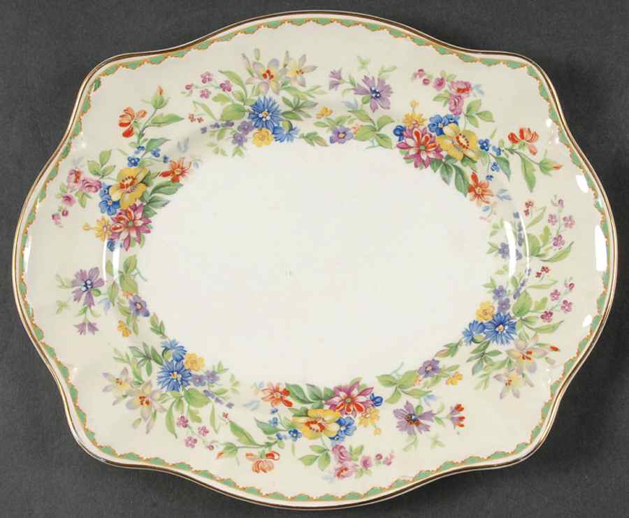 Springtime 11" Oval Serving Platter by Johnson Brothers-1