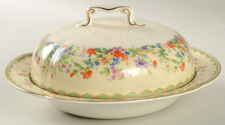 Springtime Round Covered Butter by Johnson Brothers-1