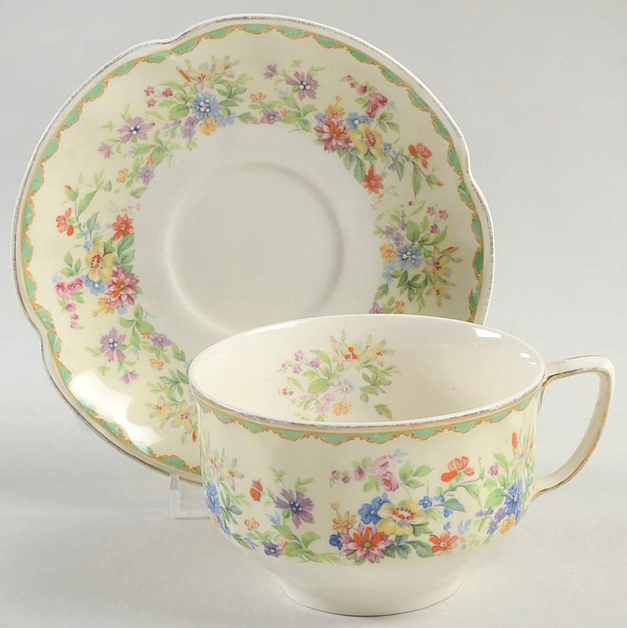 Springtime Oversized Cup & Saucer Set by Johnson Brothers-1