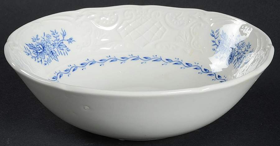 Springfield (Blue Flowers) Coupe Cereal Bowl by Johnson Brothers-1