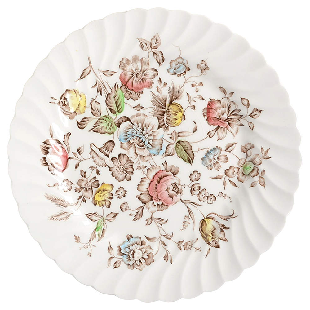 Staffordshire Bouquet Brown Multicolor Dinner Plate by Johnson Brothers-1