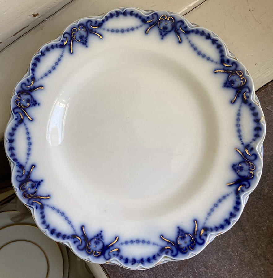 Sterling (Flow Blue) Dinner Plate by Johnson Brothers-1