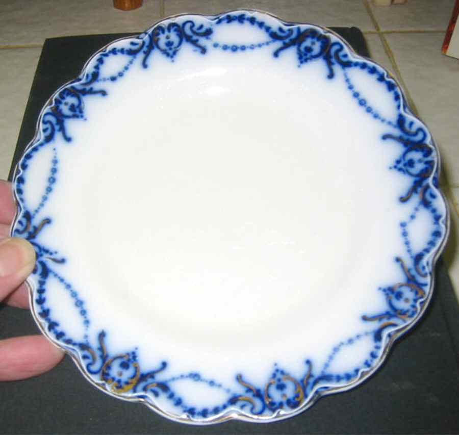 Sterling (Flow Blue) Bread & Butter Plate by Johnson Brothers-1