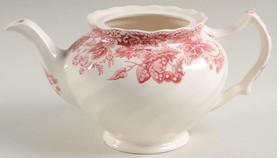Strawberry Fair Pink Teapot No Lid by Johnson Brothers-1