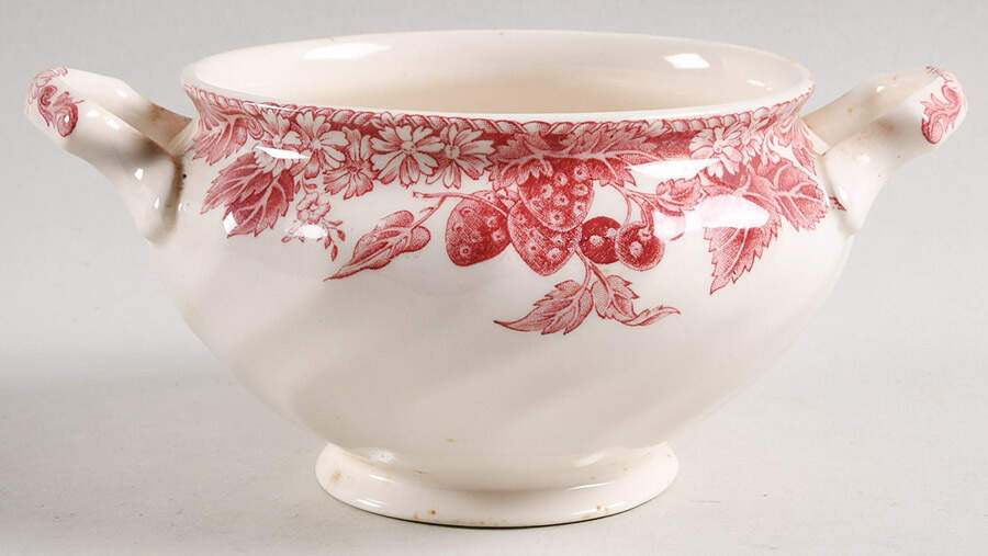 Strawberry Fair Pink Sugar Bowl No Lid by Johnson Brothers-1