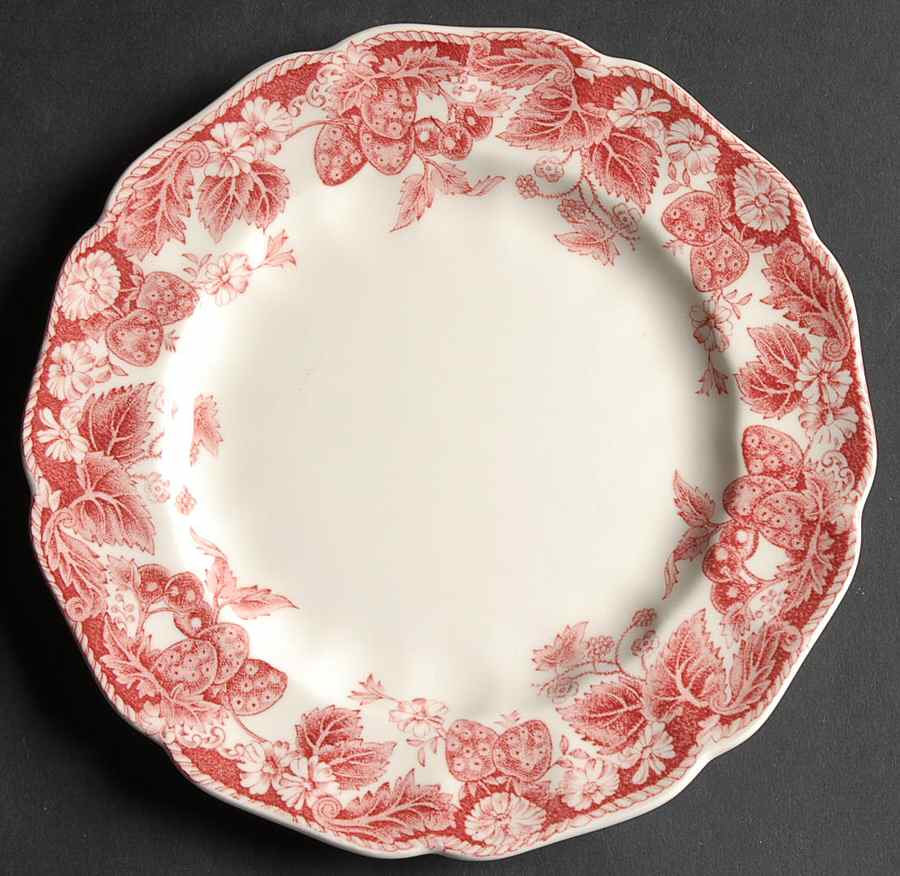 Strawberry Fair Pink Bread & Butter Plate by Johnson Brothers-1