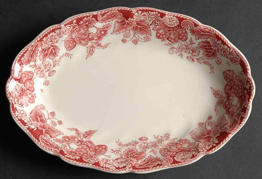 Strawberry Fair Pink Relish/Gravy Underplate by Johnson Brothers-1