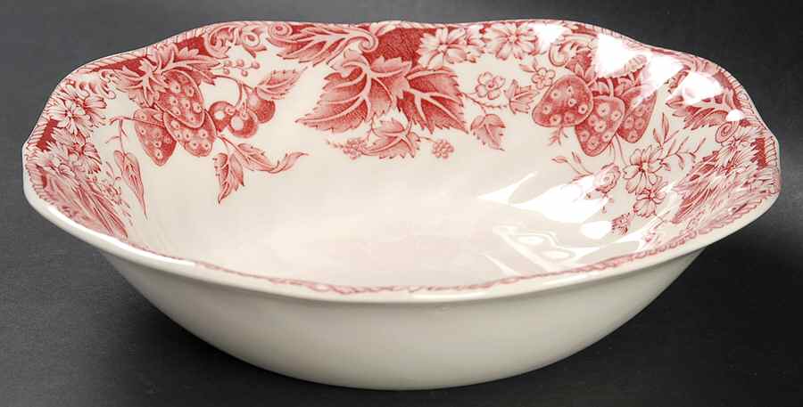 Strawberry Fair Pink Square Soup Bowl by Johnson Brothers-1
