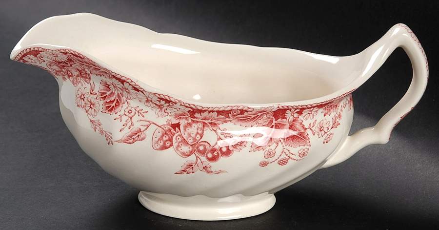 Strawberry Fair Pink Gravy Boat by Johnson Brothers-1