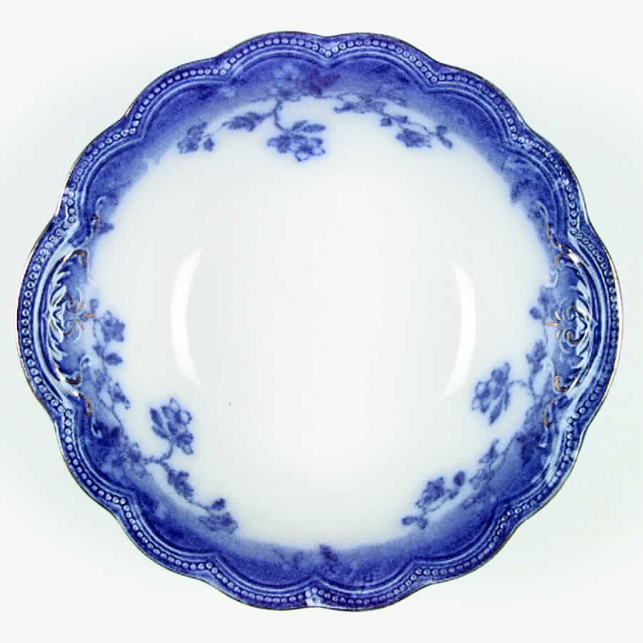 St Louis (Flow Blue) 9" Round Vegetable Bowl by Johnson Brothers-1