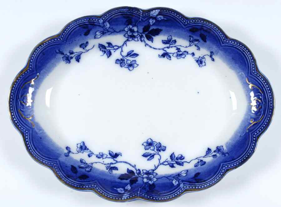 St Louis (Flow Blue) 16" Oval Serving Platter by Johnson Brothers-1