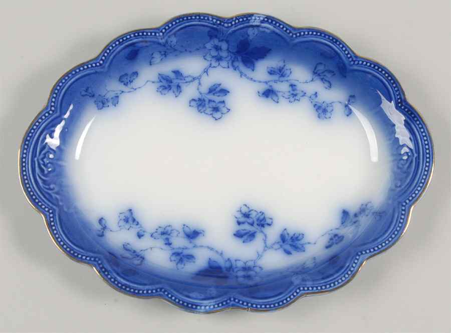 St Louis (Flow Blue) 12" Oval Serving Platter by Johnson Brothers-1