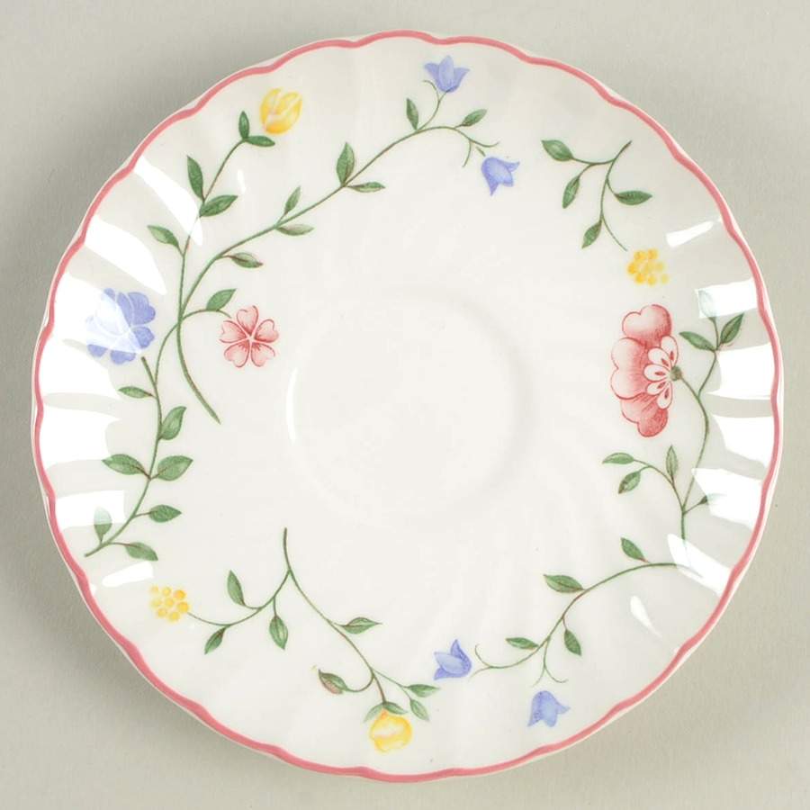 Summer Chintz (Made in England, Earthenware) Saucer by Johnson Brothers-1